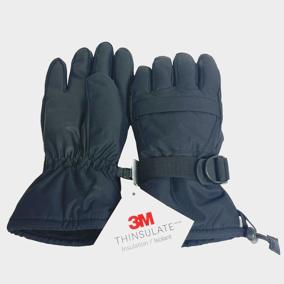 3M Thinsulate Accessories - 3M Thinsulate Ski/Snow Gloves Mens Sz M Warm Soft Winter Black faux fur Lined